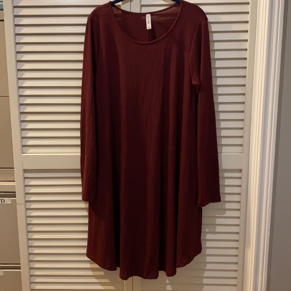 Knit dress, garnet